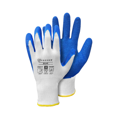 RĘKAWICE OCHRONNE TEKSON LATEX BLUE rozmiar 8