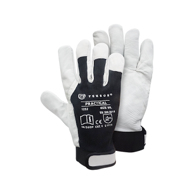RĘKAWICE OCHRONNE PRACTICAL 1252 SKÓRA KOZIA Z RZEPEM rozmiar 9